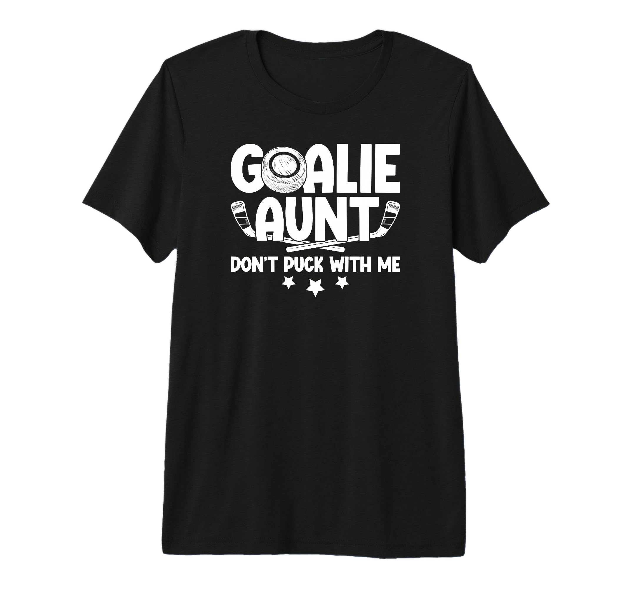 Hockey Goalie Aunt Funny Ice Hockey T-Shirt - Minimalist Print Men Women
