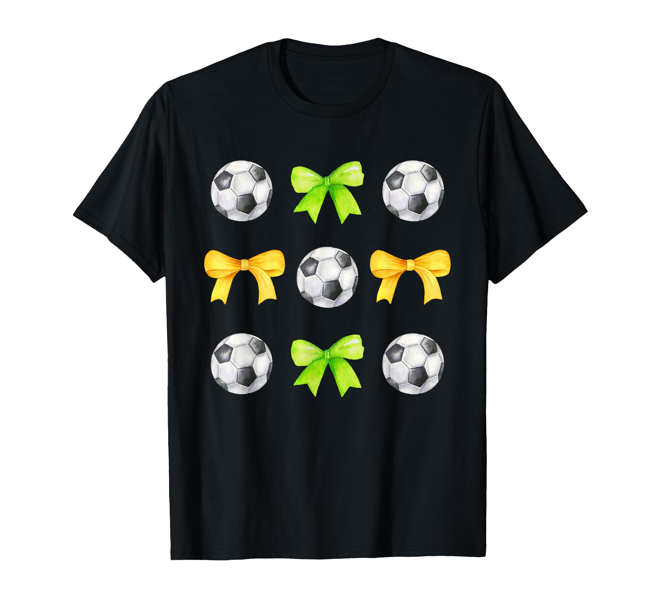 Soccer Balls Bows Womens Soccer Player T-Shirt - Streetwear Style Unisex