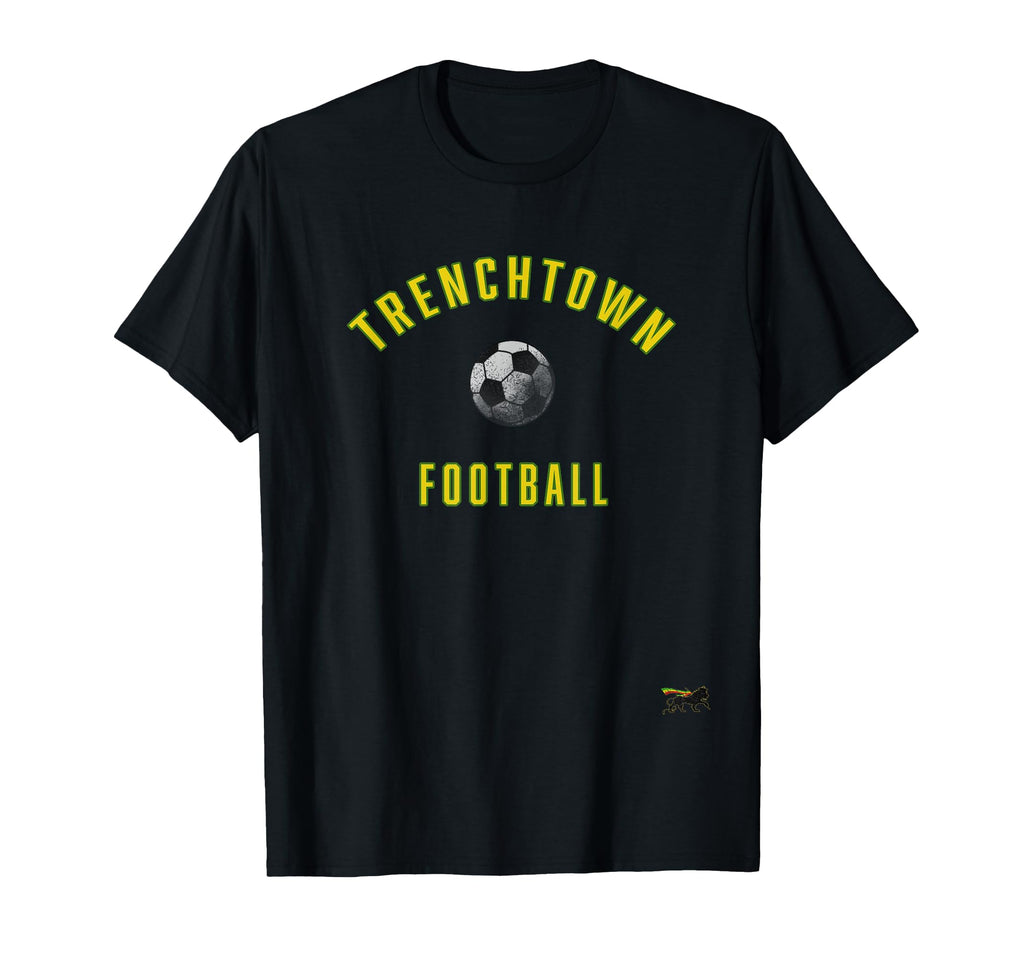 Trenchtown Football Soccer Jamaica T-Shirt - Trendy Graphic for Adults