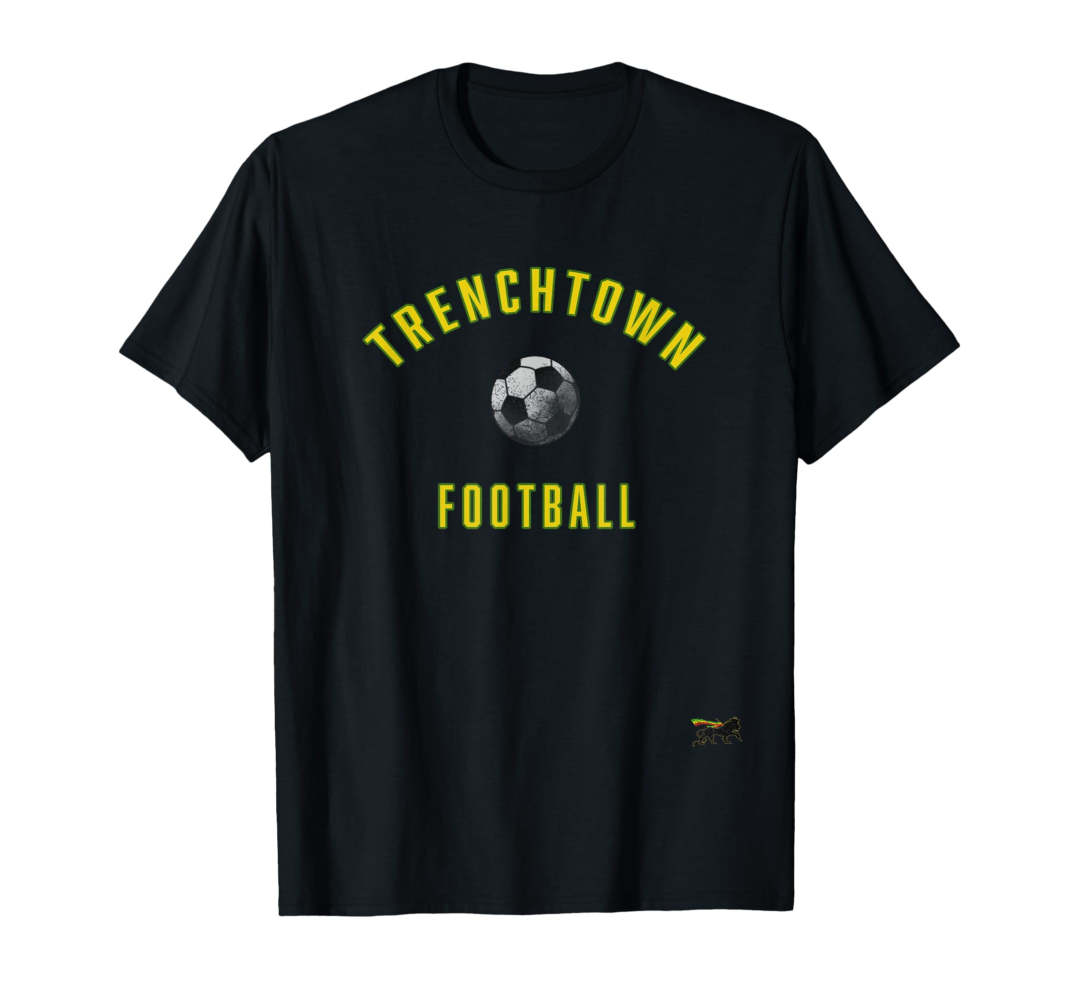 Trenchtown Football Soccer Jamaica T-Shirt - Trendy Graphic for Adults