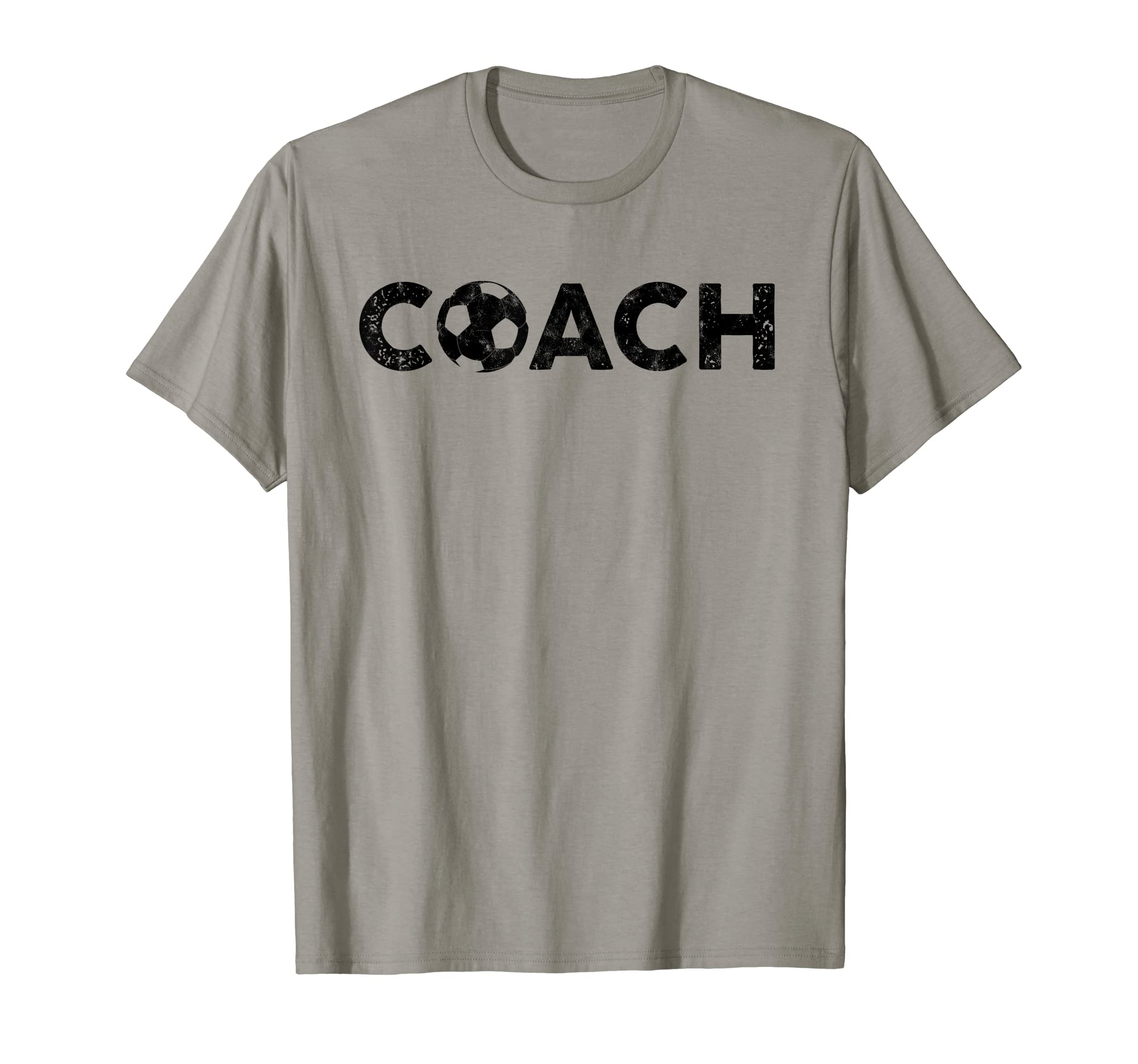 Soccer Coach Trainer Distressed T-Shirt - Minimalist Print Men Women