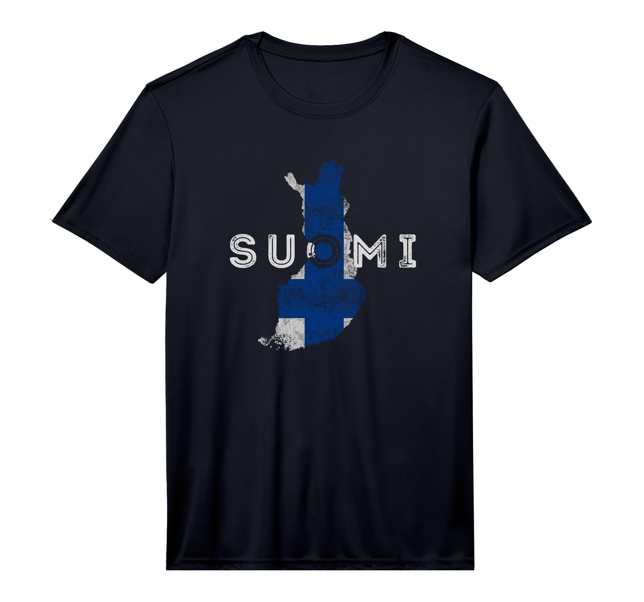 Finnish Map And Flag Souvenir T-Shirt - Fun Novelty Design Men Women