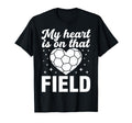 My Heart Is That Field Soccer Heart T-Shirt - Unique Graphic Men Women
