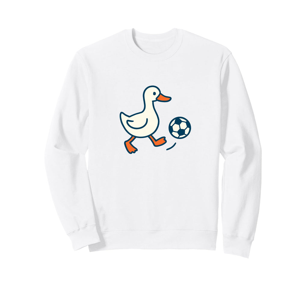 Minimalist Soccer Duck Sweatshirt - Casual Everyday Wear for Adults