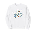 Minimalist Soccer Duck Football Animal Sweatshirt - Trendy Graphic Unisex
