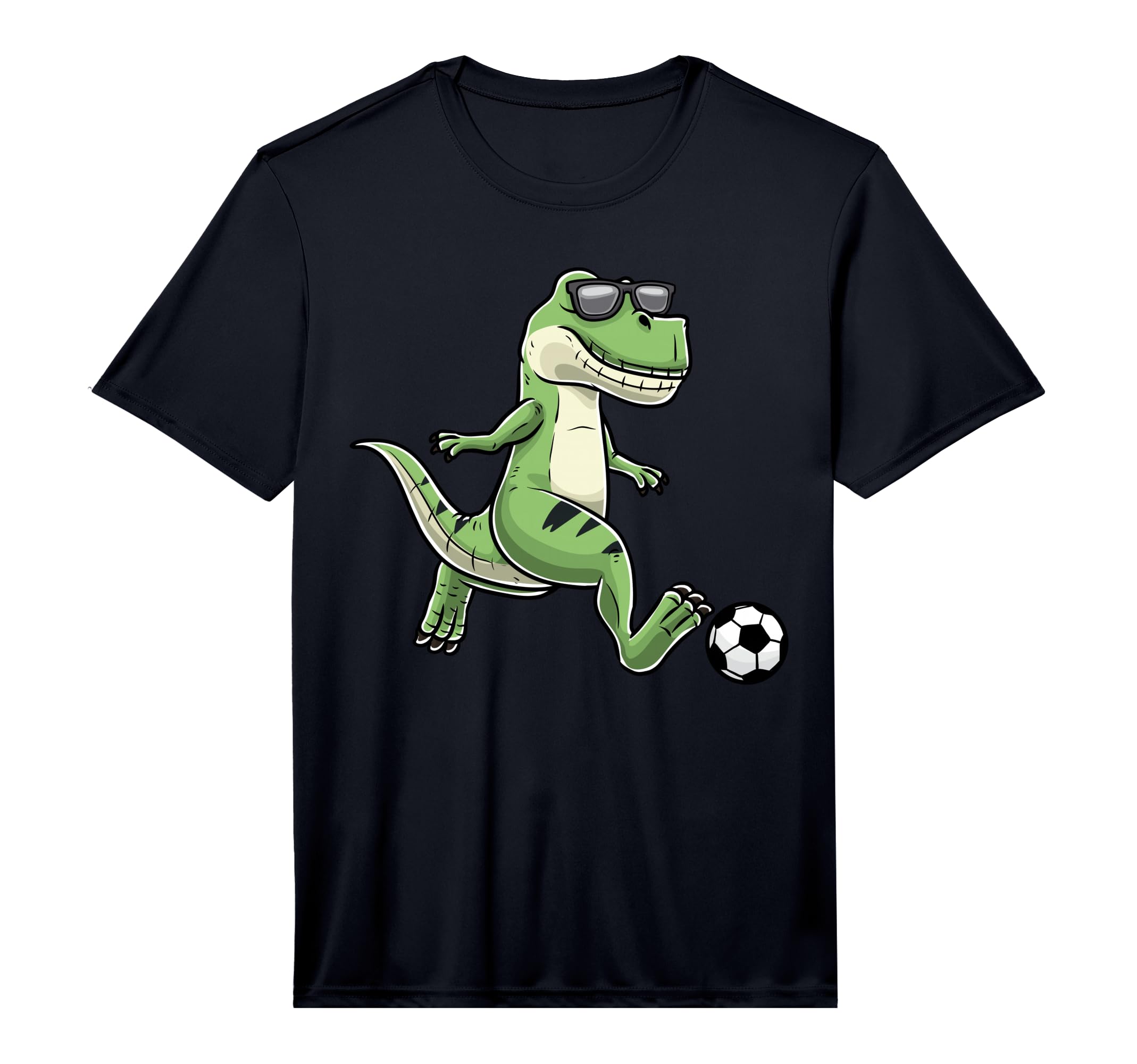 T Rex Playing Soccer Dinosaur Soccer T-Shirt - Custom Art Print Unisex