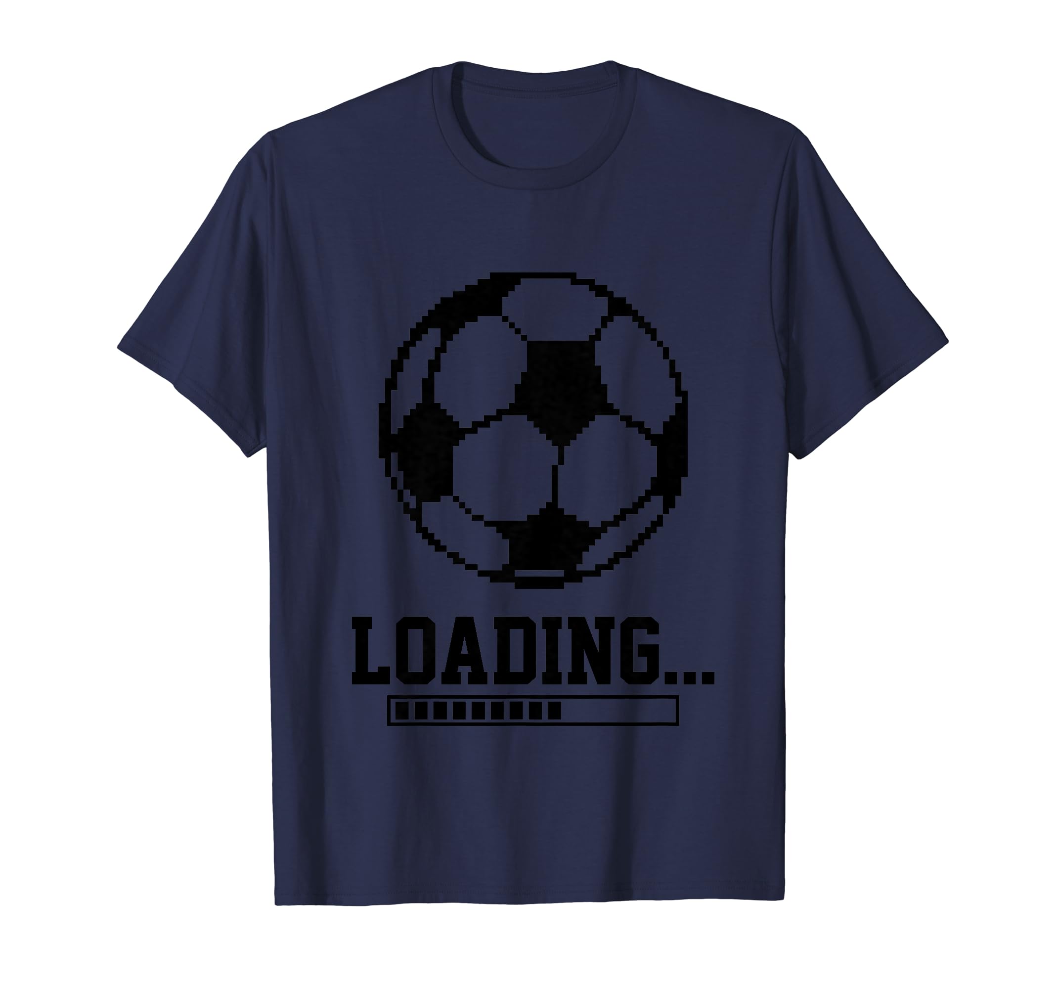 Loading Pixelated Soccer Ball Gamer T-Shirt - Unique Graphic Men Women