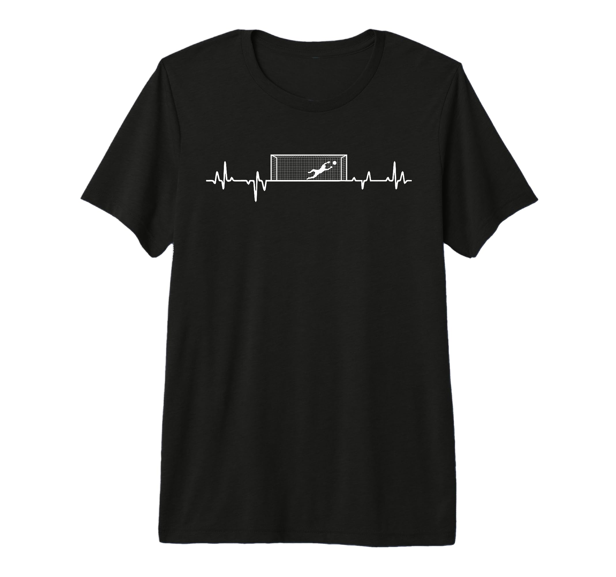 Soccer Goalie Heartbeat Soccer T-Shirt - Minimalist Print Men Women