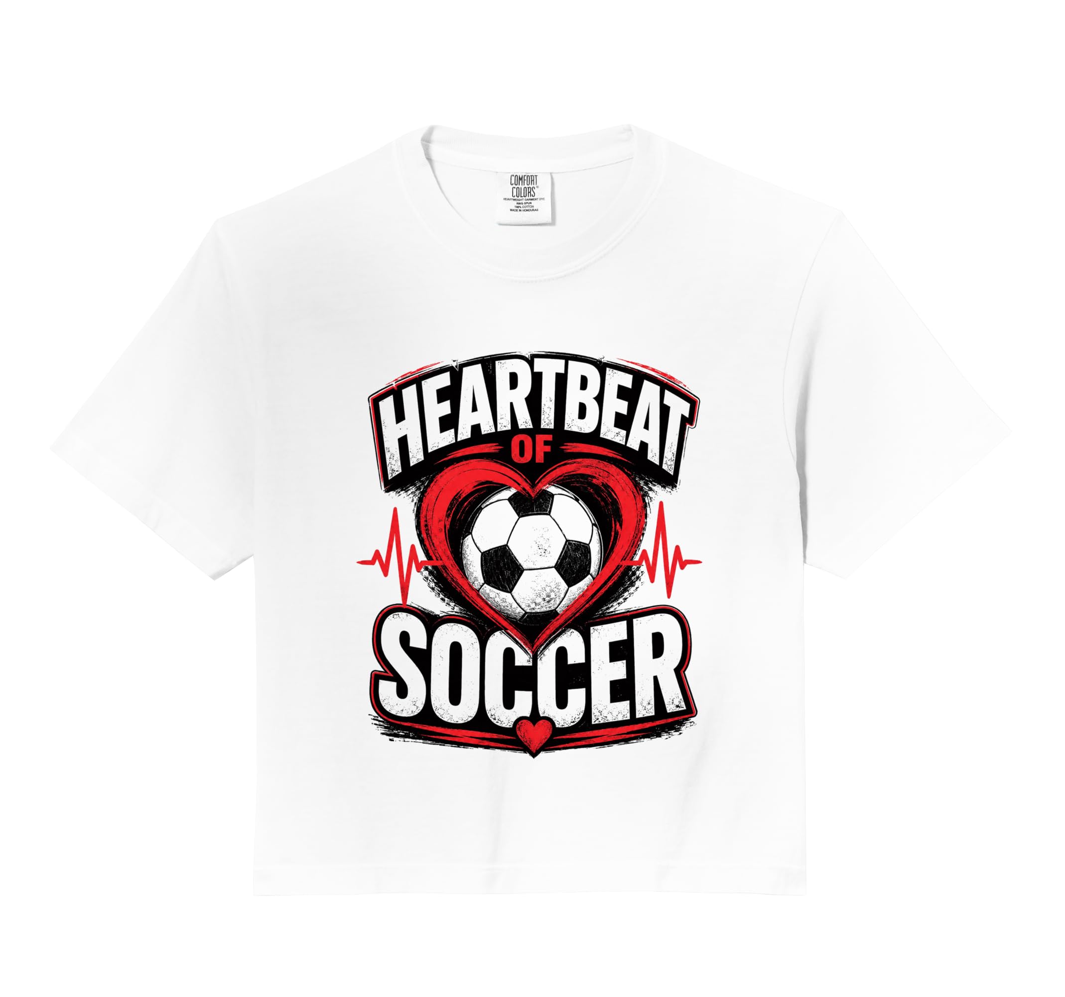 Football Collection Soccer Heartbeat T-Shirt - Trendy Graphic Men Women