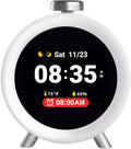 Dekala ChronoSense Alarm Clock for Bedroom Temperature Humidity, 7-Day Programmable 4 Alarms, 100dB Loud Gradual Alarm Clock Heavy Sleeper, IPS Screen Animation, Hourly Chime