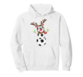 Soccer Balls Snowman Winter Sports Team Hoodie - Graphic Print Men Women