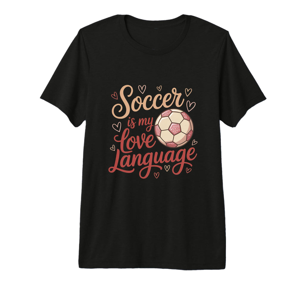 Soccer Is My Love Language Ball T-Shirt - Custom Art Print for Adults