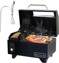 Portable Wood Pellet Grills 900°F，Smoker with Viewing Window – 8-in-1 BBQ, Digital Control, LED Screen, Temperature Control, Meat Probe，Bake and Roast, Ideal for Camping, RV, Beach Backyard