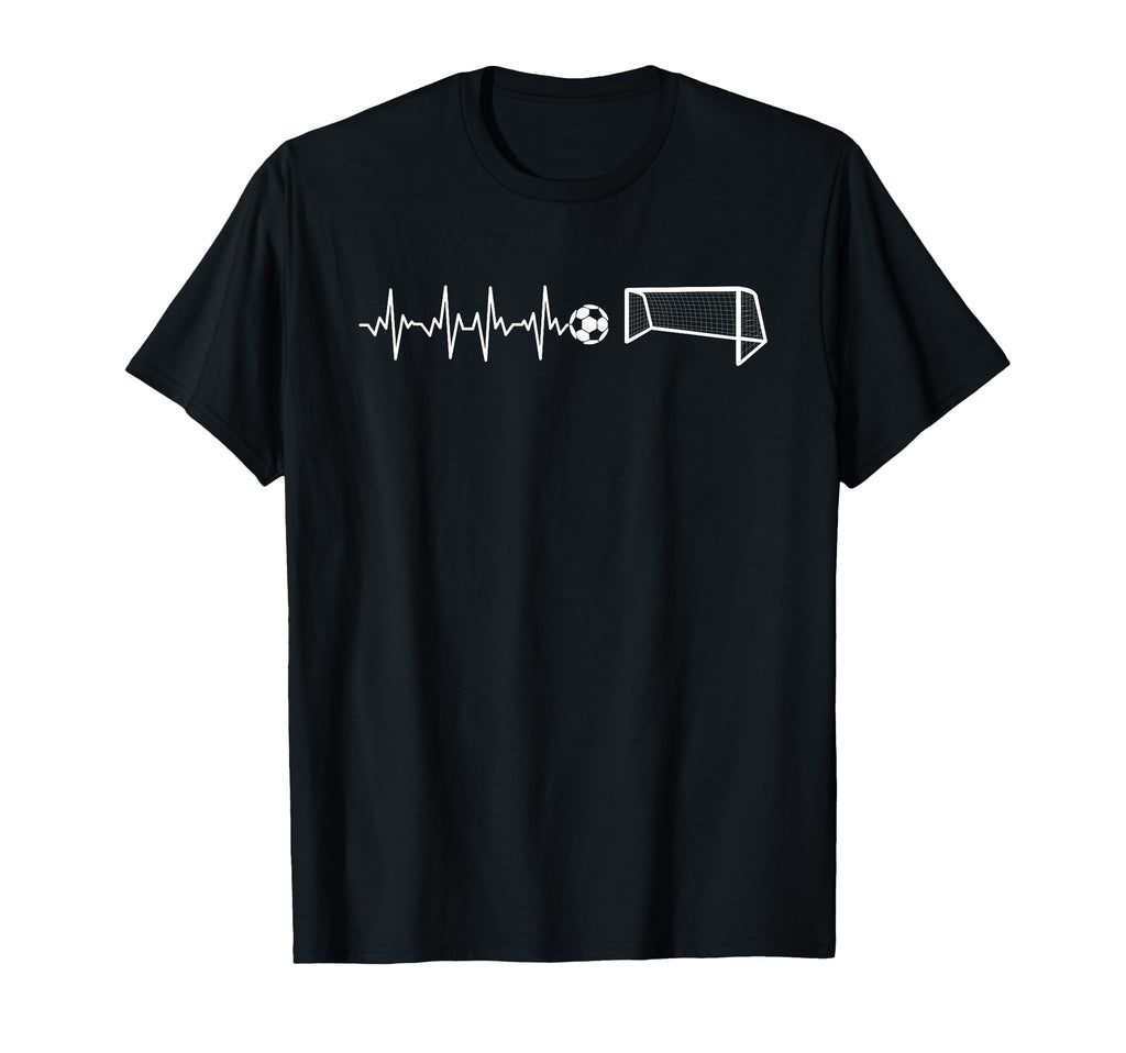 Funny Soccer Heartbeat Ecg Football T-Shirt - Streetwear Style Men Women