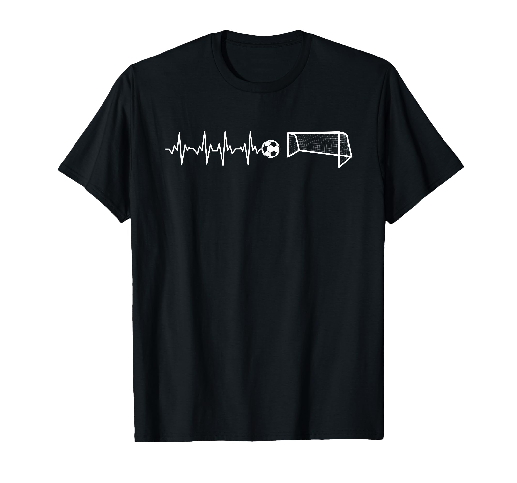 Funny Soccer Heartbeat Ecg Football T-Shirt - Streetwear Style Men Women