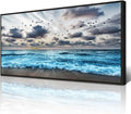 Wapluam Black Framed Canvas Wall Art For Living Room Large Wall Decoration For Bedroom Office Wall Decor Black And White Wall Painting Blue Sea Wave Pictures Artwork Modern Hotel Room Home Wall Art