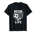 Mom Life Heart Funny Soccer Hockey Mom T-Shirt - Novelty Apparel for Adults
