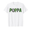 Soccer Poppa Birthday Soccer T-Shirt - Casual Everyday Wear for Adults