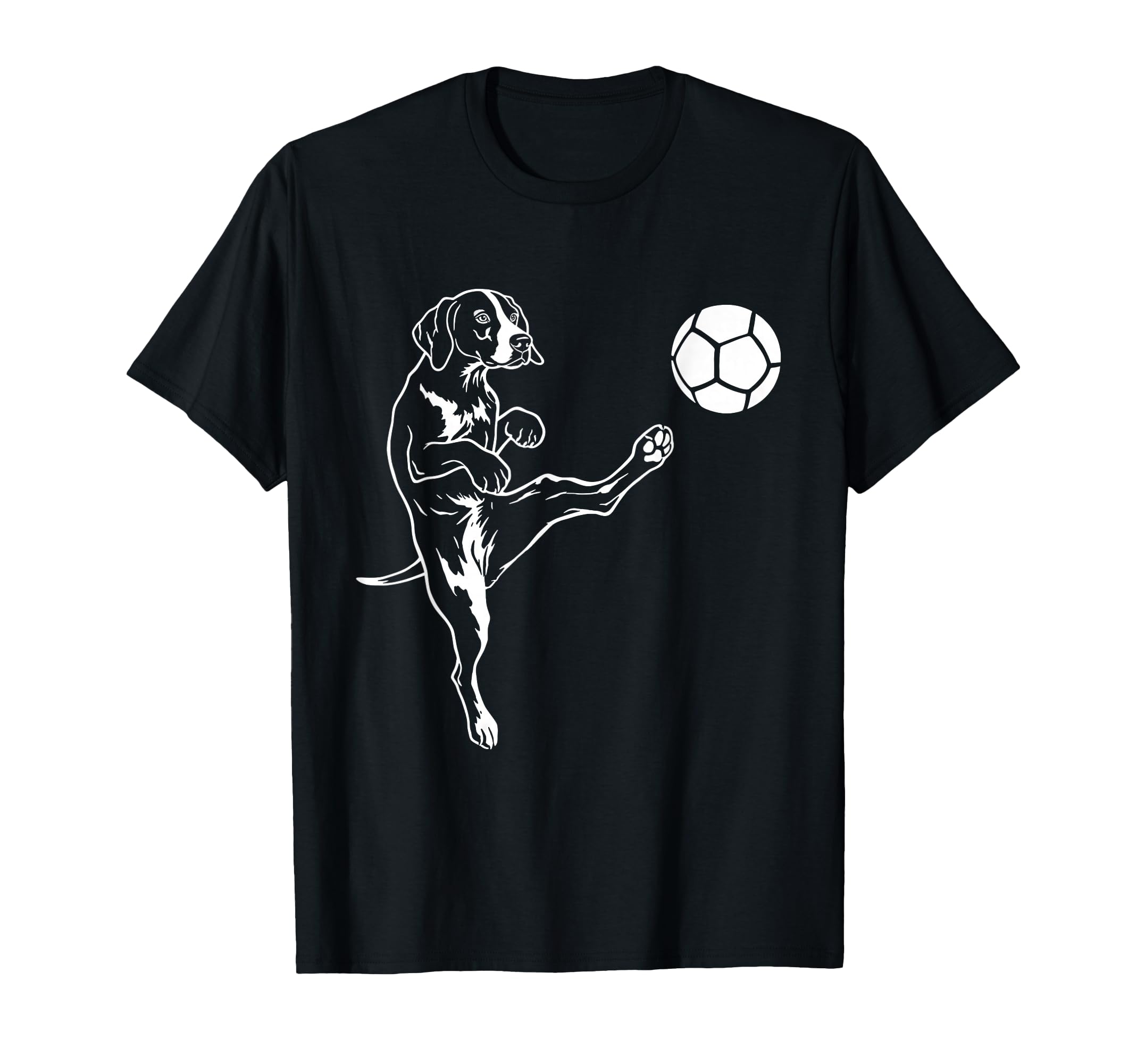 Labrador Playing Soccer Dog Lover T-Shirt - Custom Art Print Men Women