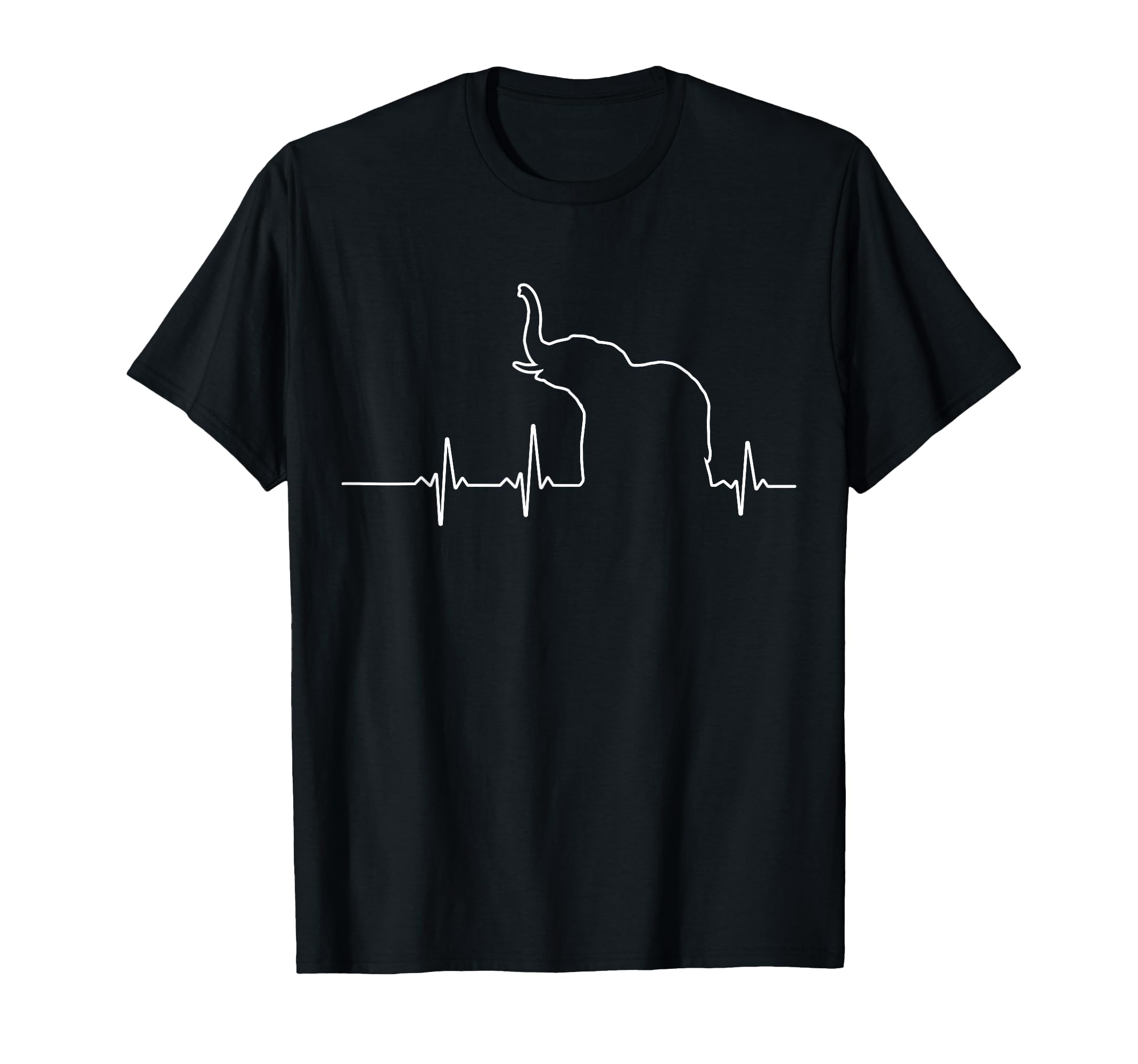 Elephant Heartbeat Wild Animals Fans T-Shirt - Custom Art Print Men Women