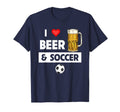 I Love Beer Soccer Drinking Games T-Shirt - Custom Art Print for Adults