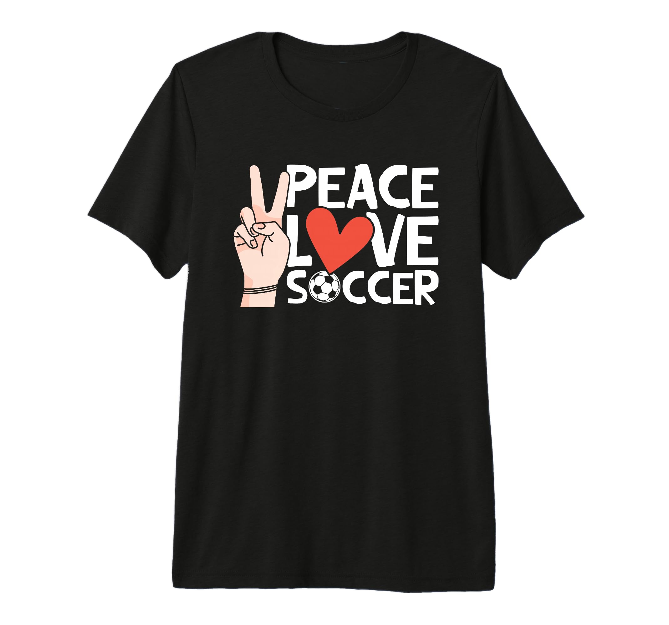 Peace Love Soccer Tri Blend T-Shirt - Streetwear Style Men Women