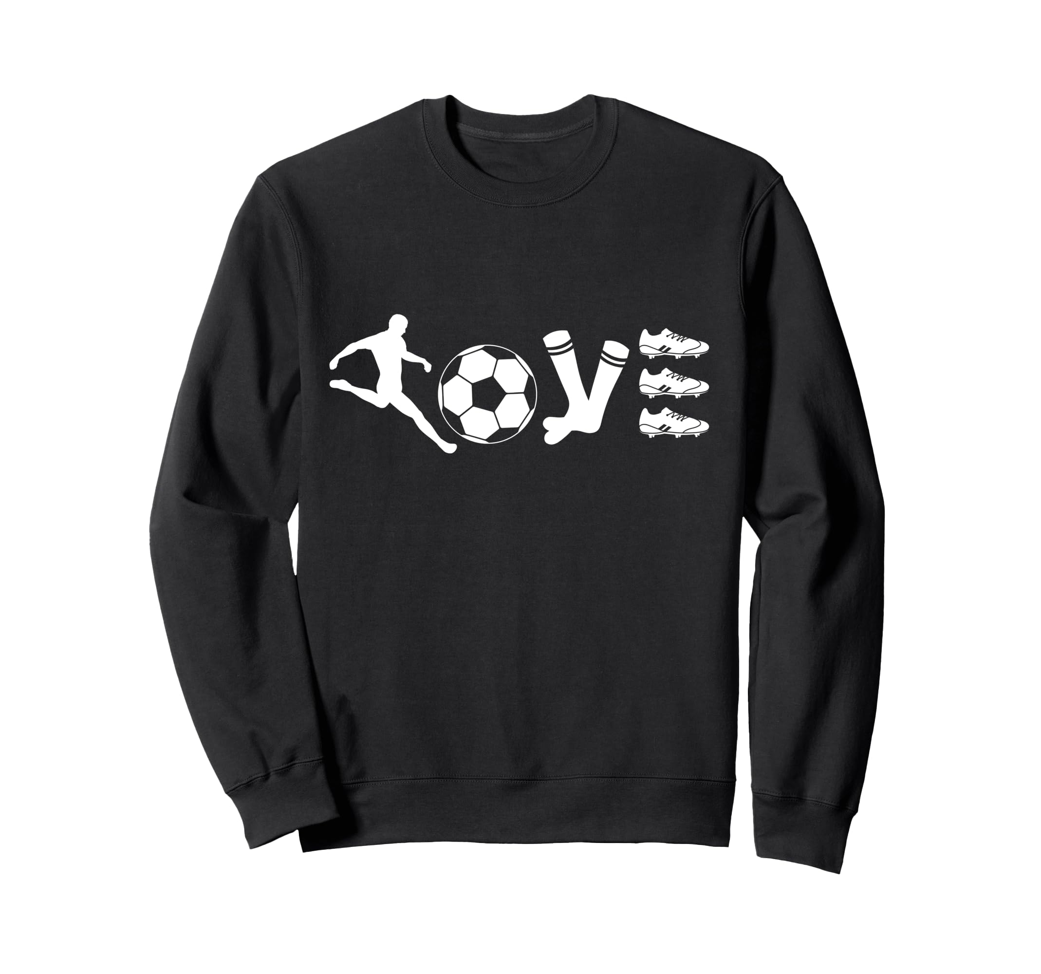 Love Soccer Soccer Player Ball Sweatshirt - Fun Novelty Design for Adults
