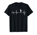 Footballer Heartbeat Football Player T-Shirt - Trendy Graphic for Adults