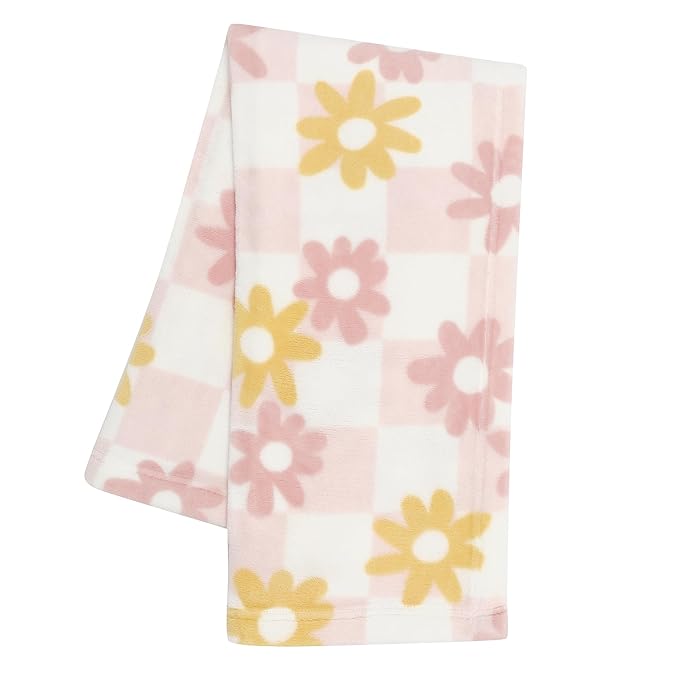 Lambs & Ivy Daisy Dreams 3-Piece Crib Bedding Set - Pink, White, Modern, Garden
