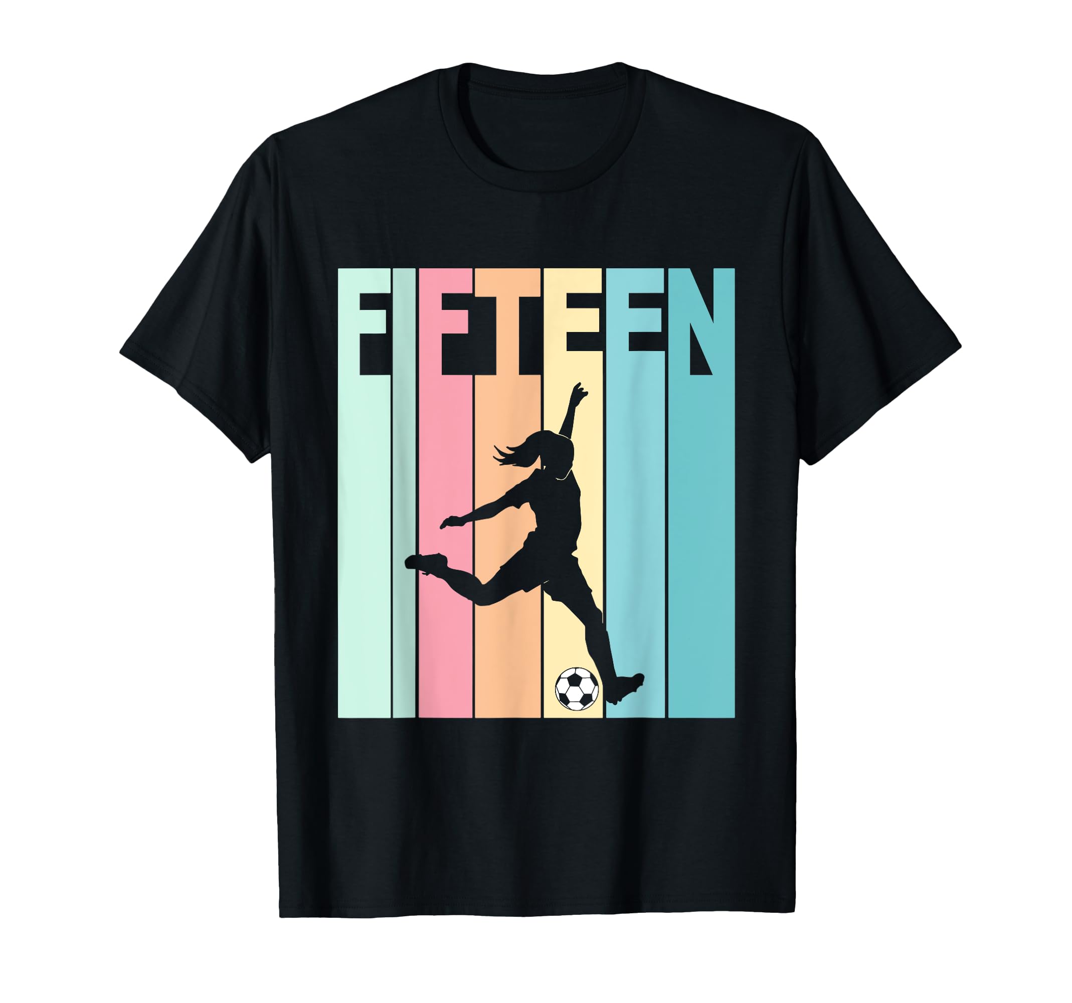 15Th Birthday Soccer Theme 15 Year Old T-Shirt - Aesthetic Graphic Unisex