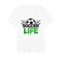 Soccer Is Life Passionate Fan T-Shirt - Casual Everyday Wear for Adults