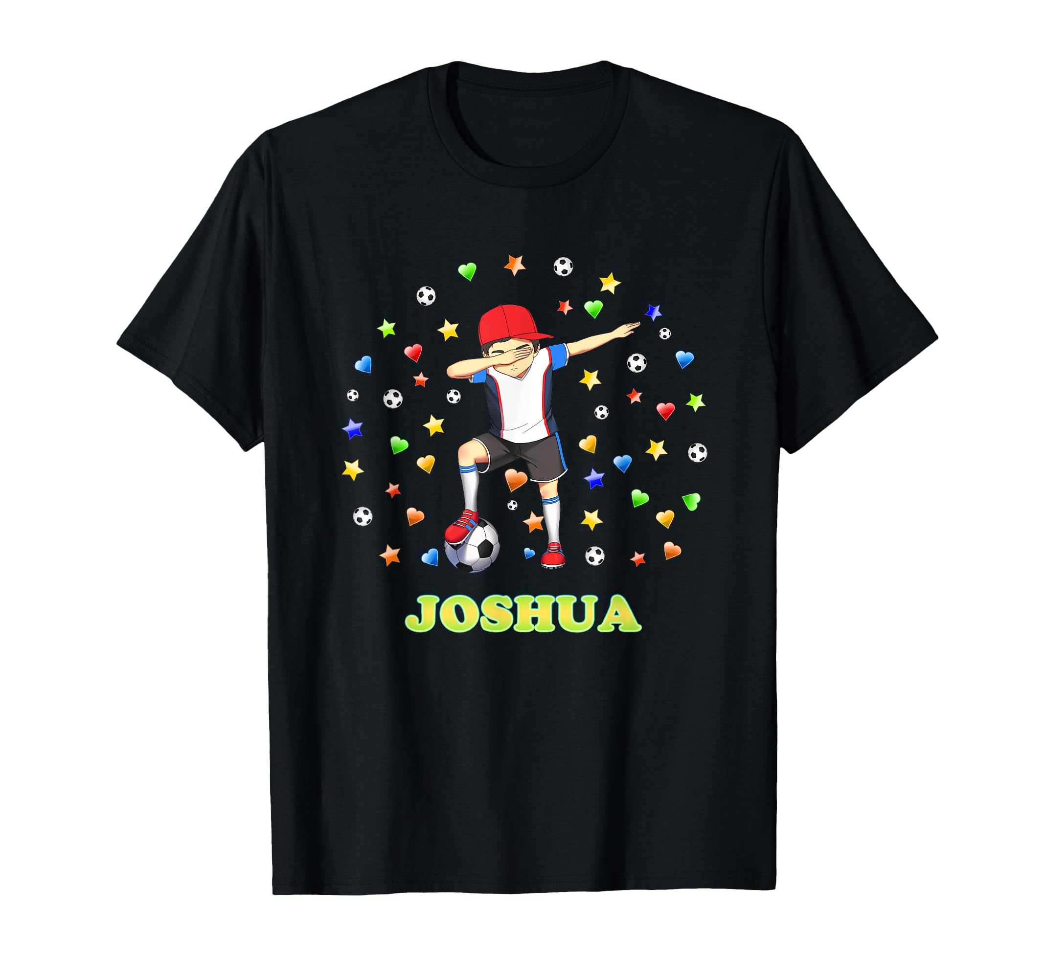 Joshua Personalised Soccer Footballer T-Shirt - Streetwear Style Unisex