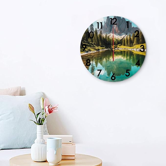 Generic Custom Wall Clock Personalized Picture Hanging Time Clocks Silent Non Ticking Round Decoration for Kitchen Family Friends Gifts