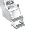 2 In 1 Potty Training Toilet Seat & Toddler Step Stool, Bottom Triangle Stability Toddler Toilet Seat, Adjustable Step & Seat Height Potty Seats (Grey)