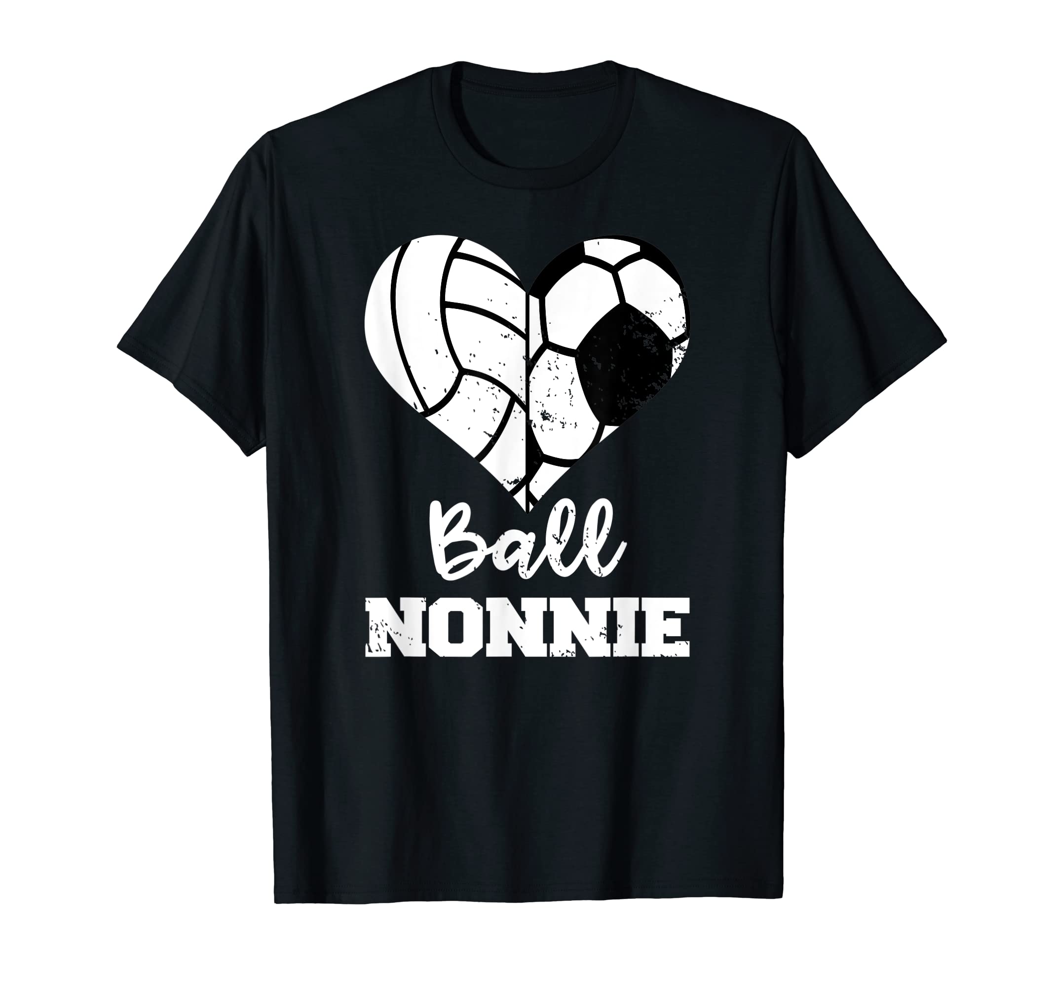 Ball Nonnie Heart Funny Soccer T-Shirt - Unique Graphic for Adults