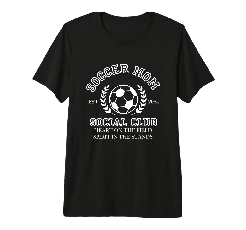 Soccer Mom Social Club Tri Blend T-Shirt - Minimalist Print for Adults