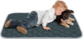 furrybaby Dog Bed Mat Flat Crate Mat with Anti-Slip Bottom Machine Washable Pet Kennel Pad for Dog Sleeping (XL 48x30'', Grey Mat)
