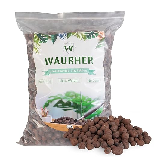 Leca Expanded Clay Pebbles 5LBS Grow Media for Indoor Plants Hydroponic Growing Gardening System Supplies …