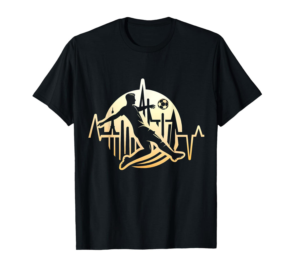 Soccer And Heartbeat T-Shirt - Aesthetic Graphic Unisex