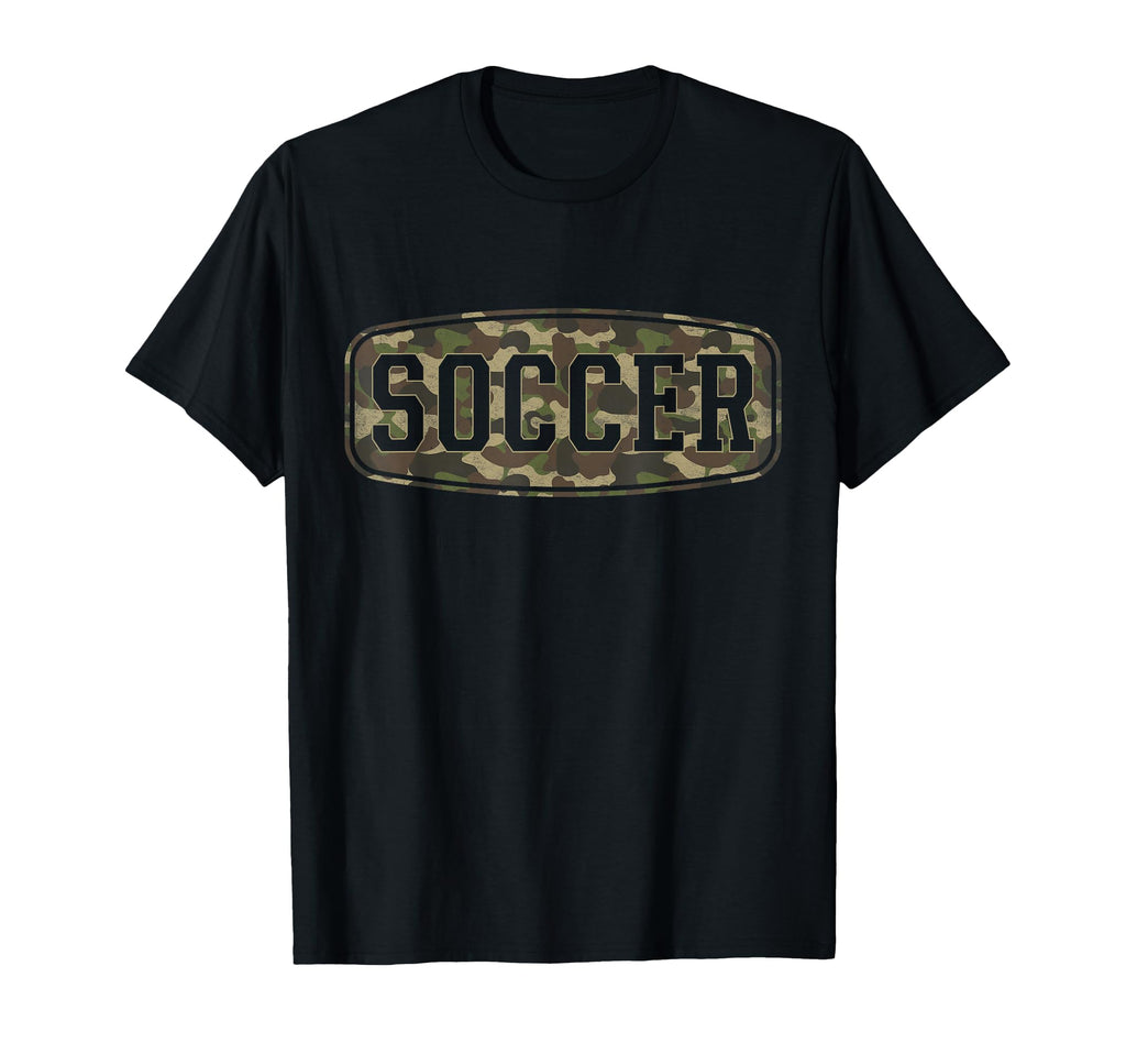 Camo Soccer Camourflage Badge Player T-Shirt - Trendy Graphic for Adults