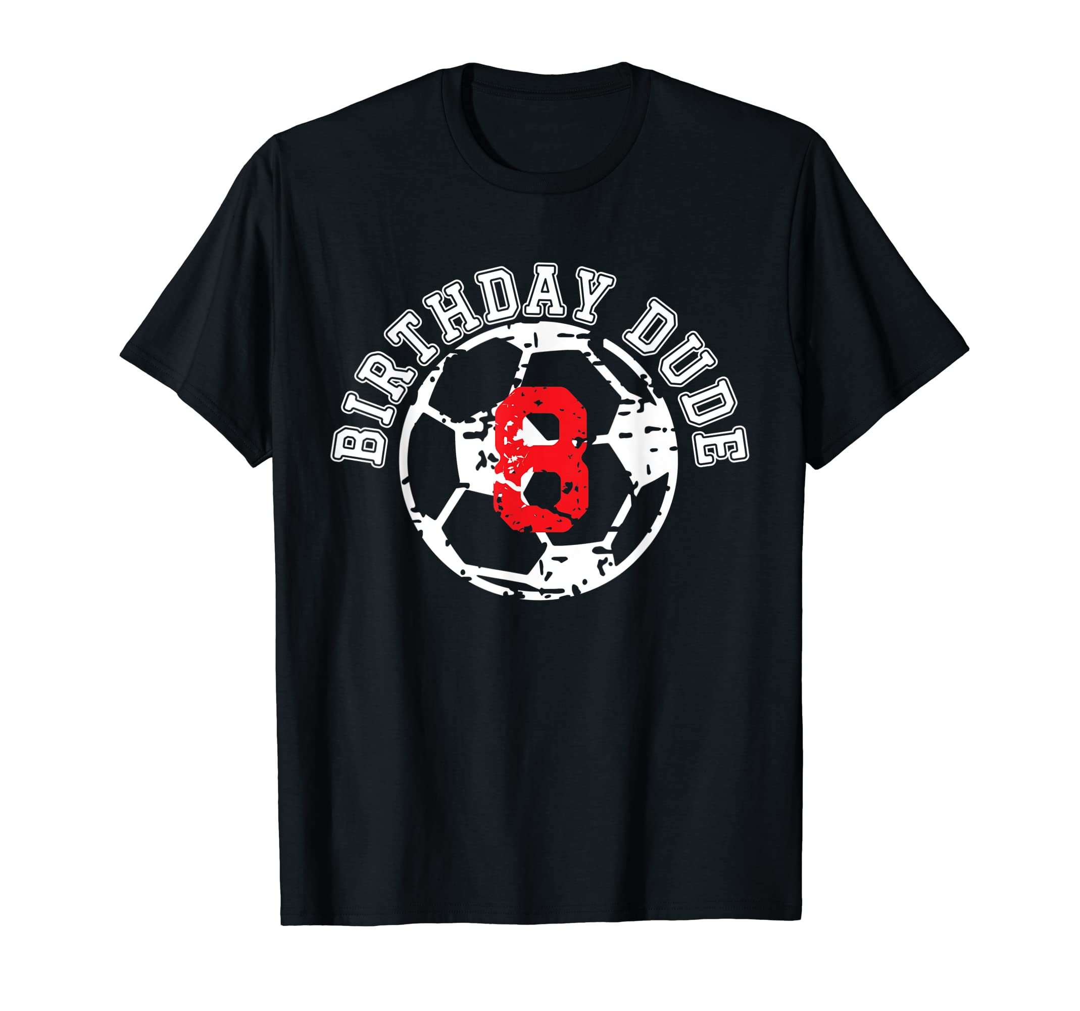 8 Year Old 8Th Birthday Dude Soccer T-Shirt - Aesthetic Graphic for Adults