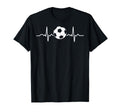 Heartbeat Soccer Player Ball Soccer T-Shirt - Trendy Graphic Men Women