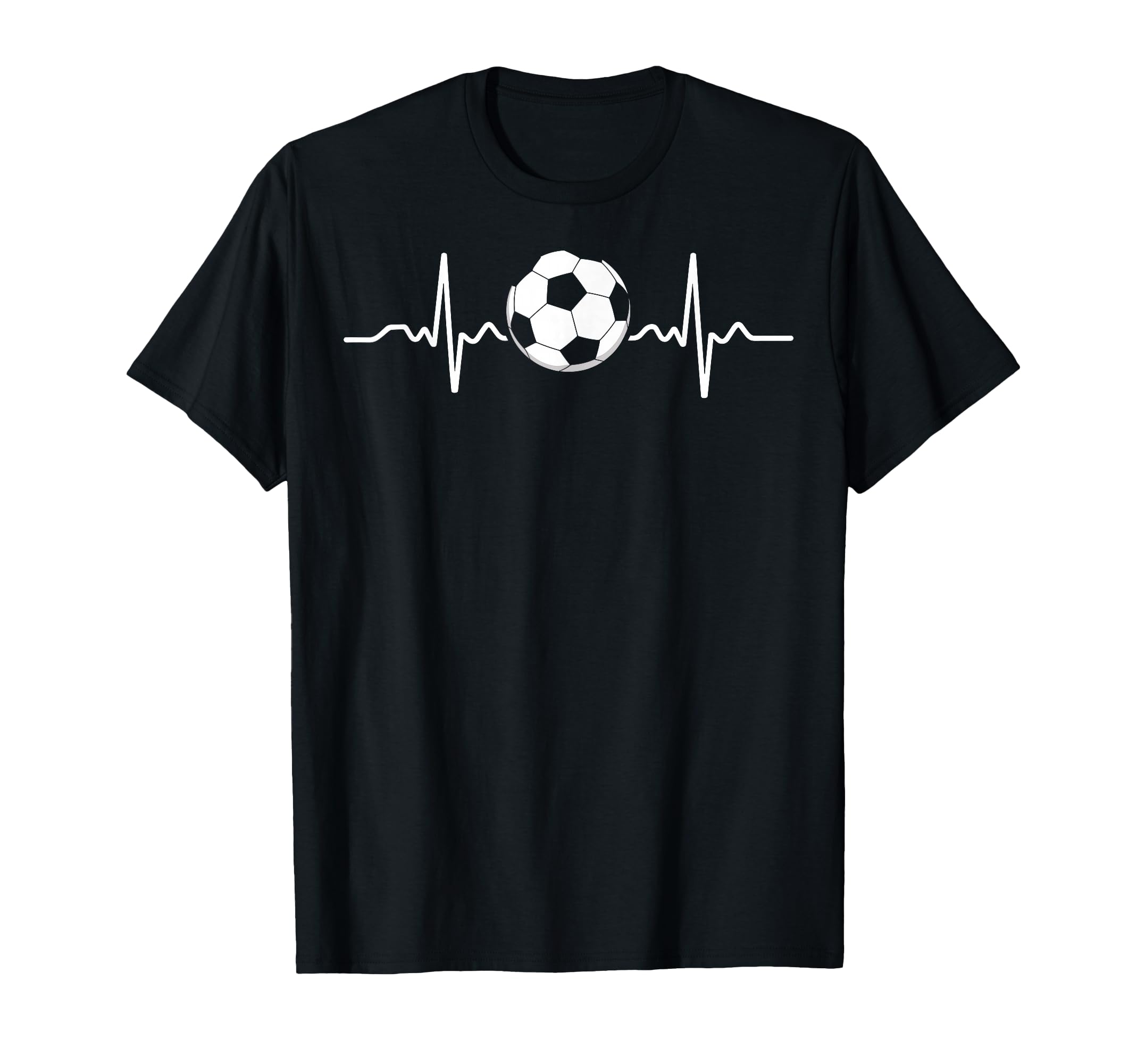 Heartbeat Soccer Player Ball Soccer T-Shirt - Trendy Graphic Men Women