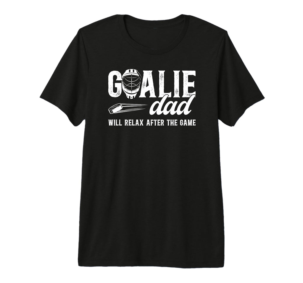 Mens Funny Hockey Goalie Dad Ice T-Shirt - Trendy Graphic for Adults