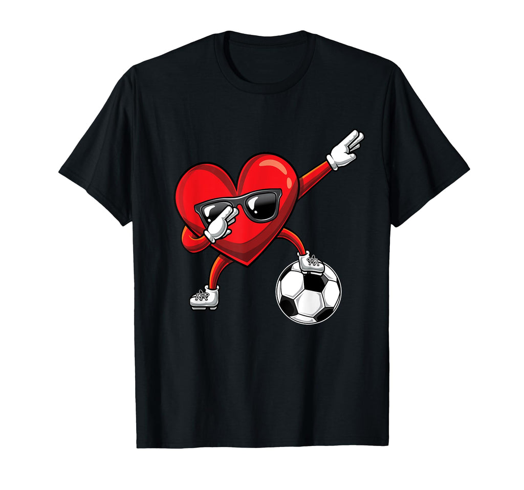 Dabbing Heart Dab Valentines Day T-Shirt - Novelty Apparel for Adults