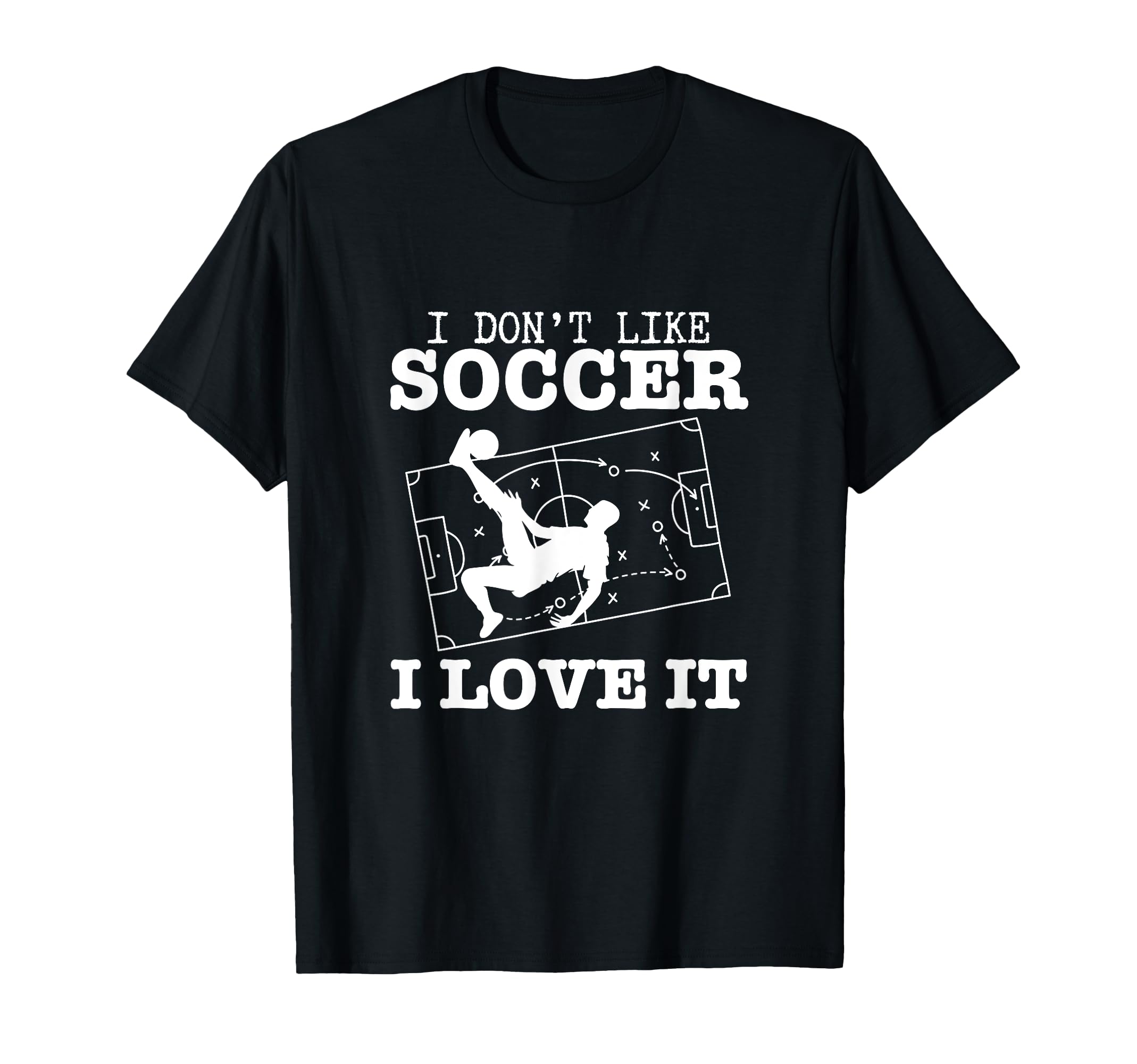 I Love Soccer Funny Soccer Player T-Shirt - Custom Art Print Unisex