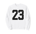 23 White Number 23 Sports Fan Sweatshirt - Fun Novelty Design Men Women