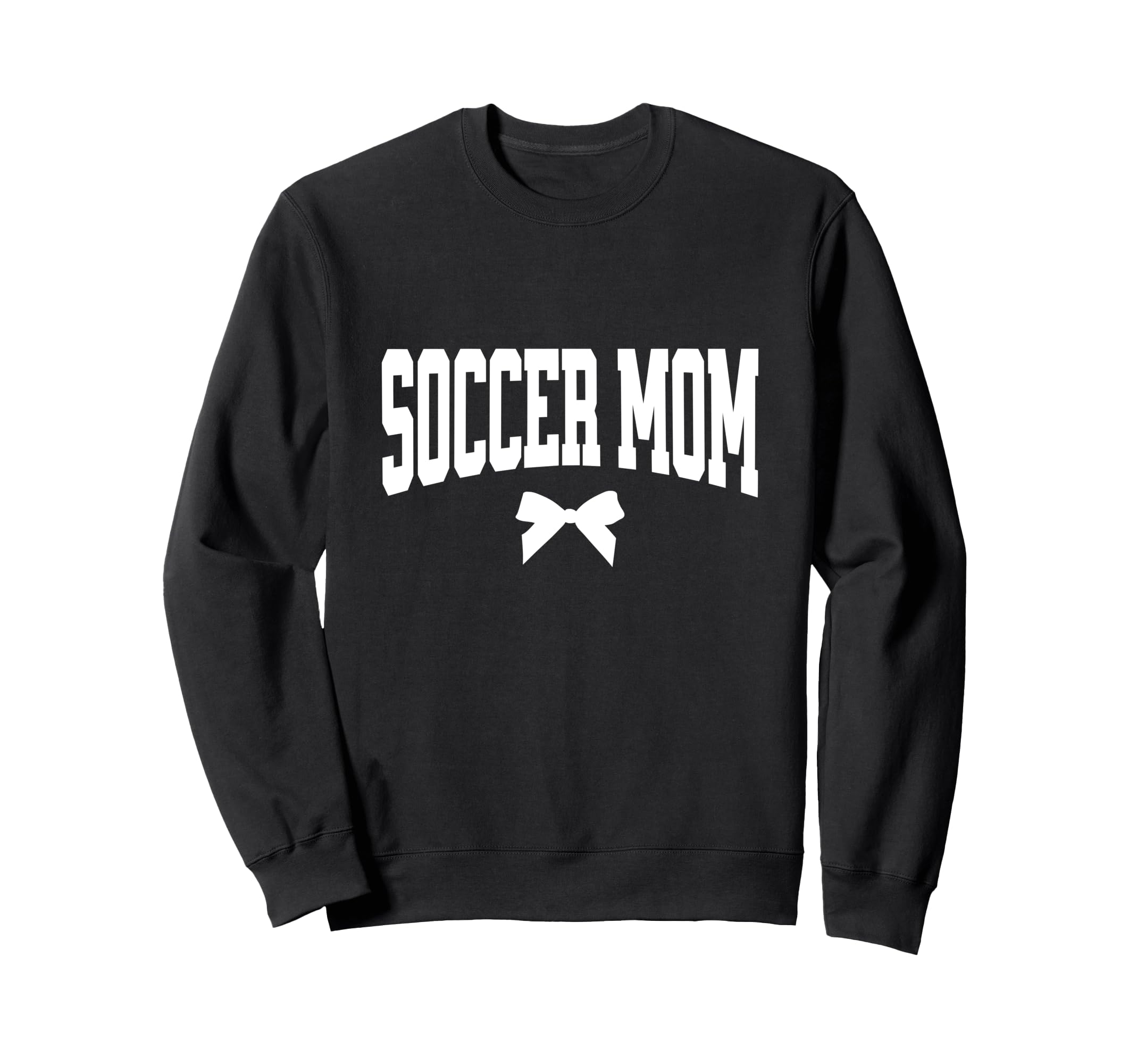 Soccer Mom Bow Soccer Team Mama Sweatshirt - Novelty Apparel for Adults