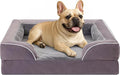 Comfort Expression Small Dog Beds Waterproof Orthopedic Foam Dog Sofa Beds for Medium Dogs Comfy Pet Bed with Washable Removable Cover & Non-Slip Bottom(Small,Purple)