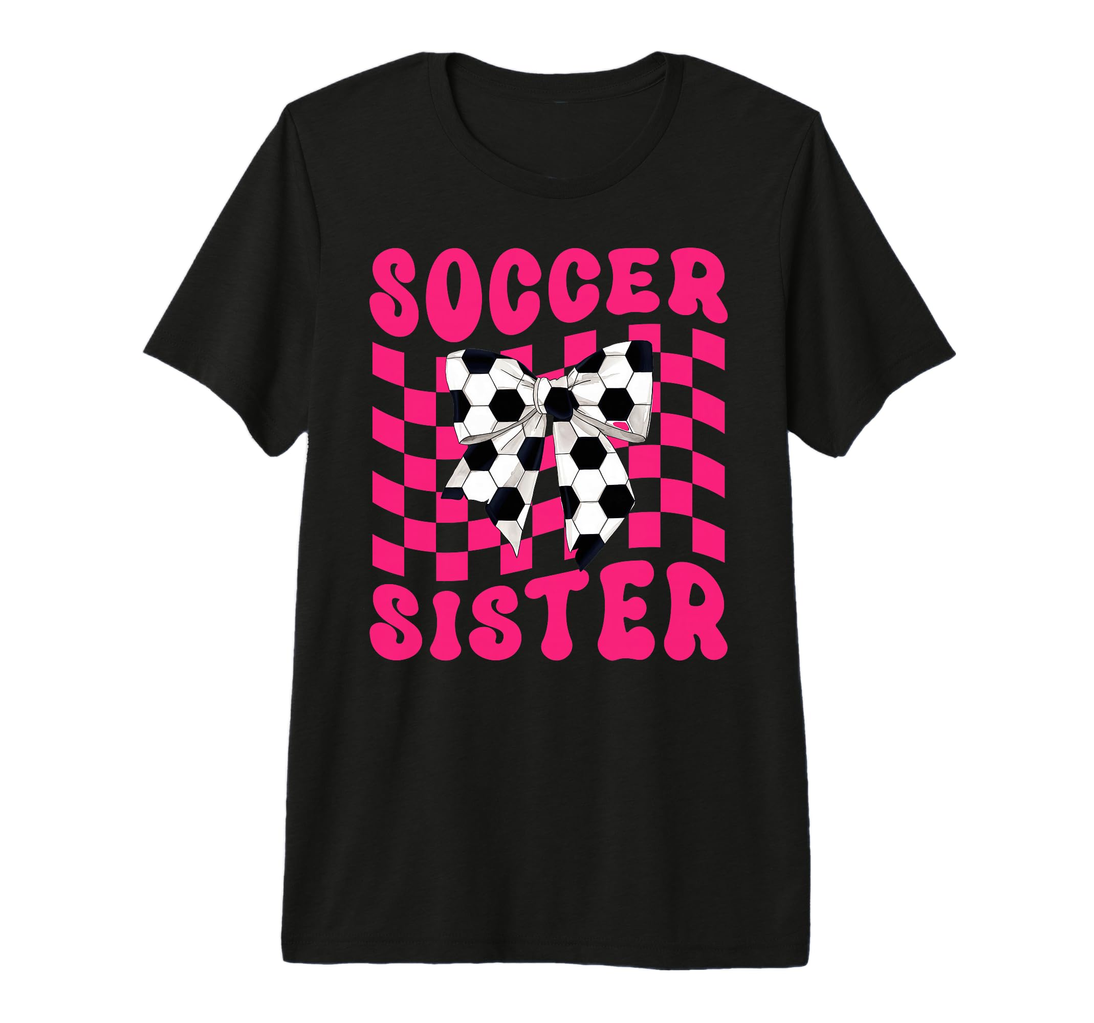 Soccer Sister Coquette Bow Game Day Fun T-Shirt - Streetwear Style Unisex